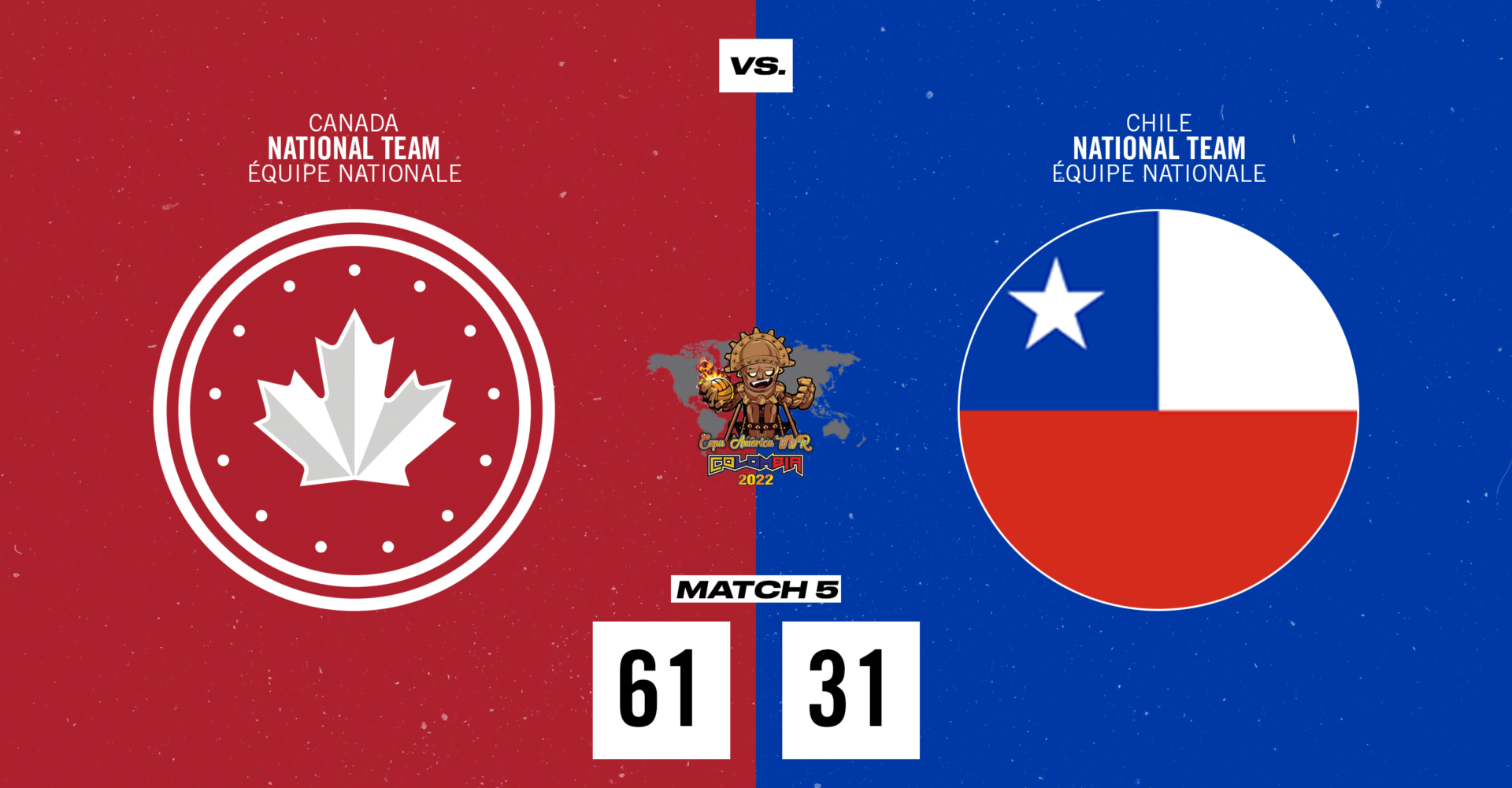 Canada Goes Undefeated in Preliminary Stage with 61-31 Victory over Chile