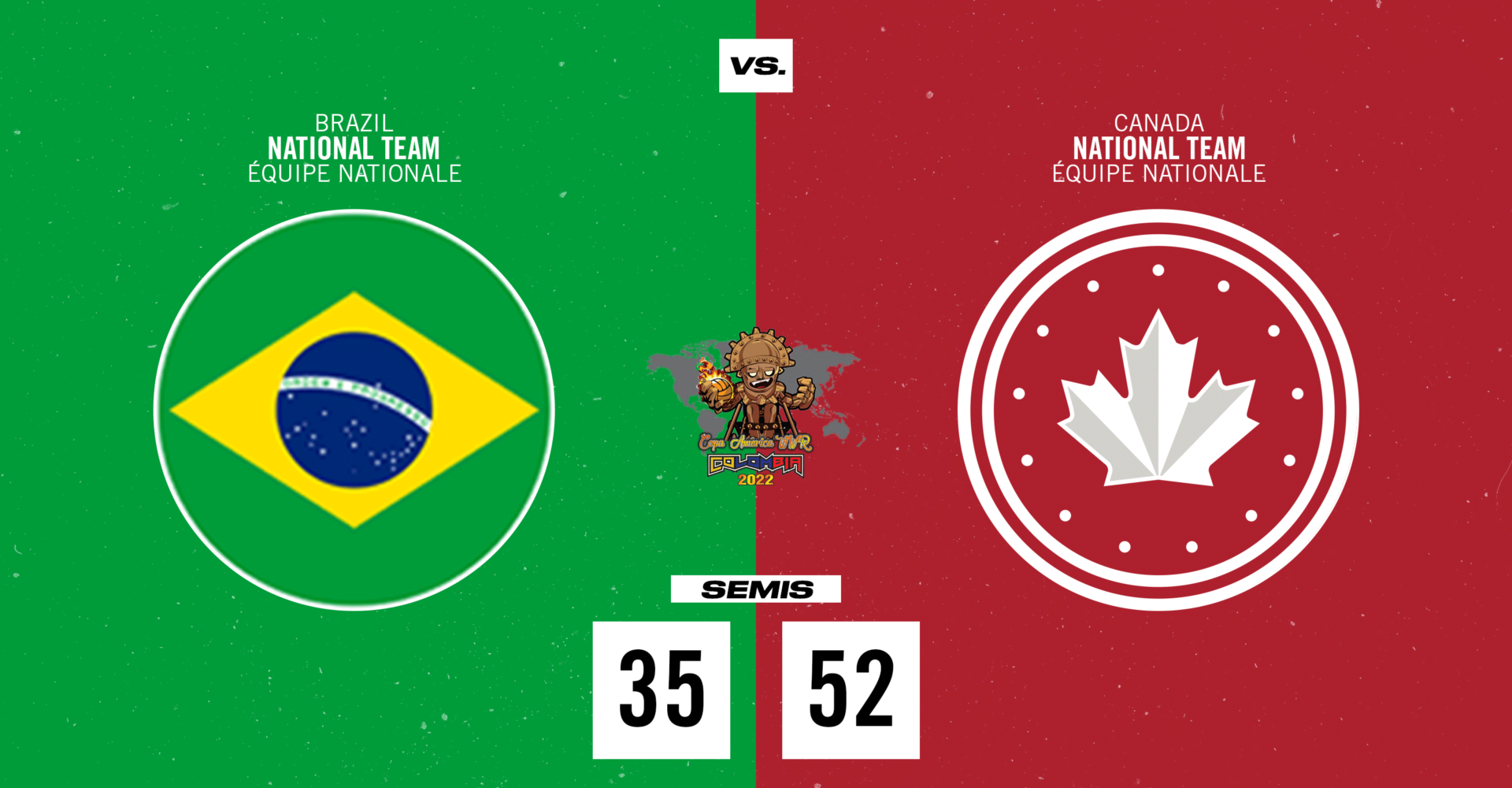Canada Advances to Finals after 52-35 Win over Brazil