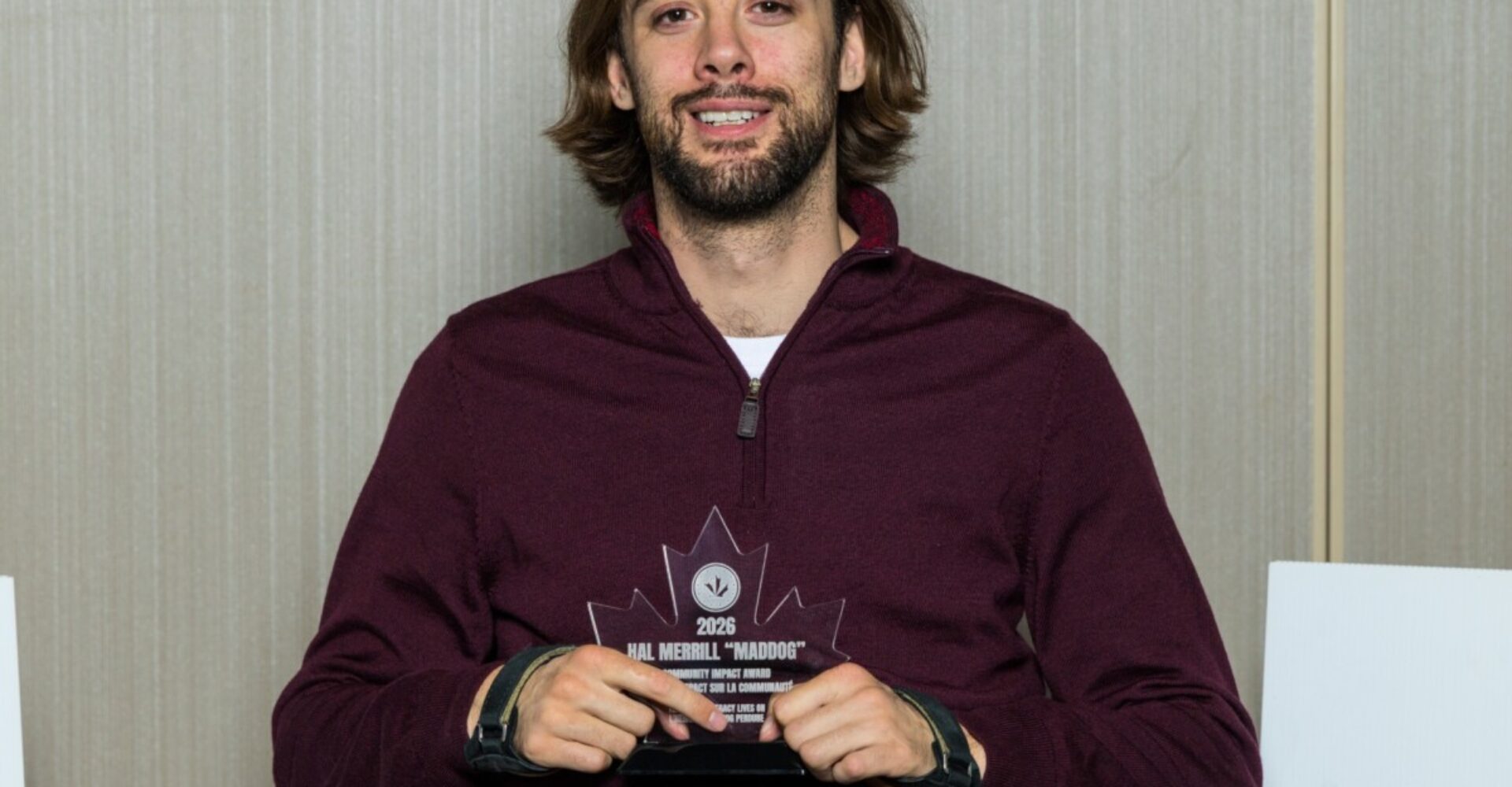 Saskatchewan’s Braden Pettinger honoured with Hal Merrill Community Impact Award